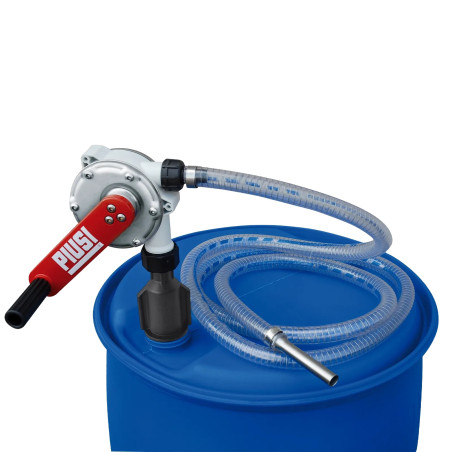 Bomba manual de trasvase con manivela para AdBlue ® Urea, AUS 35, agua y anticongelante - Manguera 3 m y conexión 2" BSP PIUSI